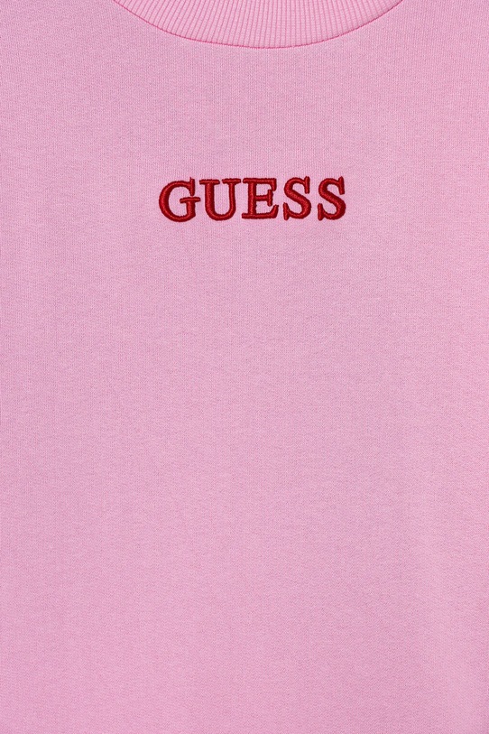 Dziewczynka Guess sukienka bawełniana dziecięca J6RK01.KAD74.PPY2 różowy