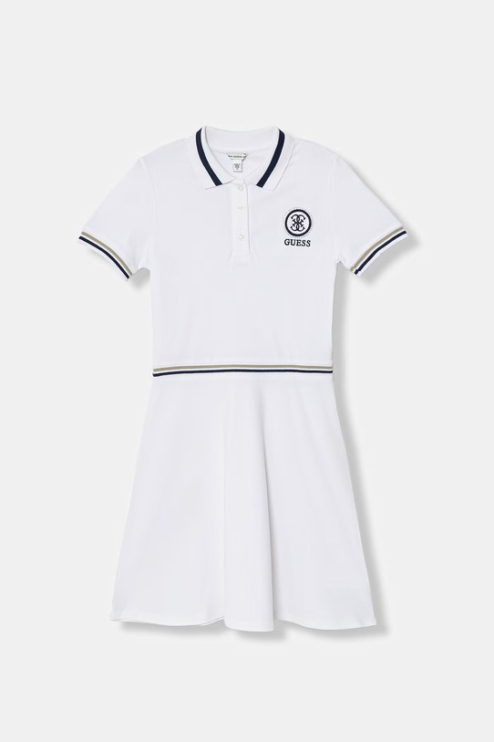 Guess sukienka dziecięca rozkloszowany biały J6RK10.K7064.PPY2