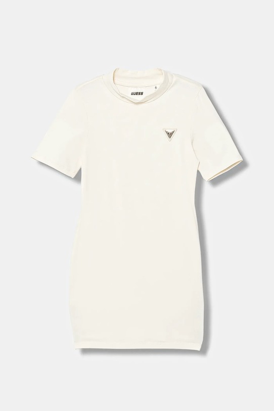 Guess sukienka dziecięca z elastanem beżowy J6RK31.J1314.PPY2