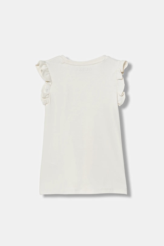 Guess sukienka bawełniana dziecięca K6RK02.KA6W4.PPY2 beżowy SS26