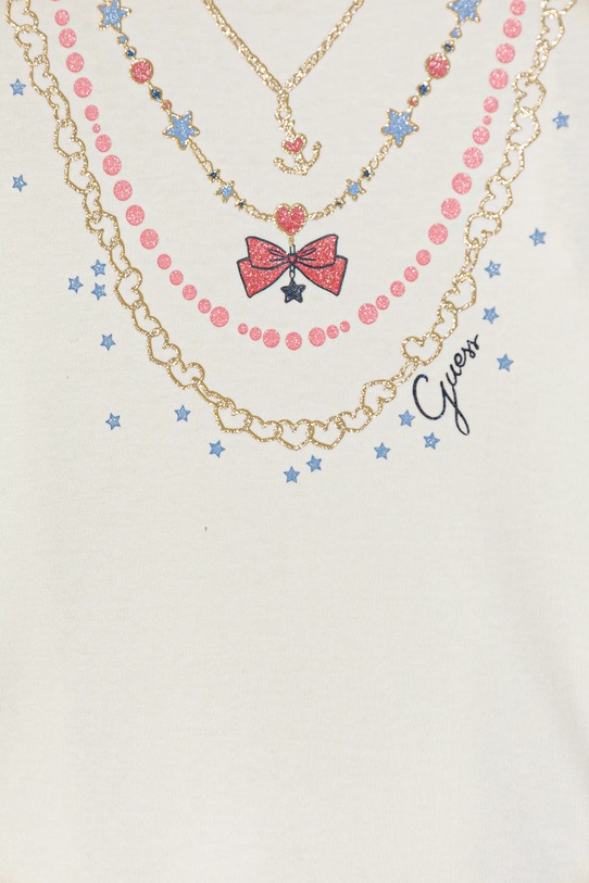 Dziewczynka Guess sukienka bawełniana dziecięca K6RK02.KA6W4.PPY2 beżowy