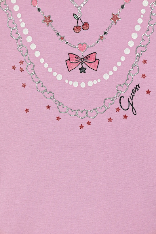 Dziewczynka Guess sukienka bawełniana dziecięca K6RK02.KA6W4.PPY2 różowy