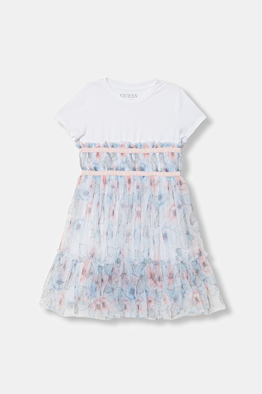 Guess sukienka dziecięca wzorzyste niebieski K6RK10.K6YW0.PPY2