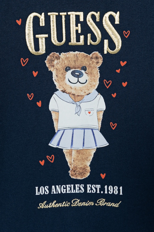 Dziewczynka Guess sukienka bawełniana dziecięca K6RK11.KAD74.PPY2 granatowy