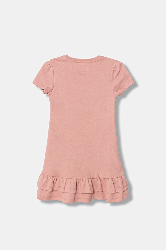 Guess sukienka bawełniana dziecięca K6RK13.KA6W4.PPY2 różowy SS26