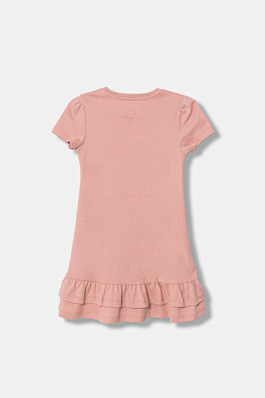 Guess sukienka bawełniana dziecięca K6RK13.KA6W4.PPY2 różowy SS26