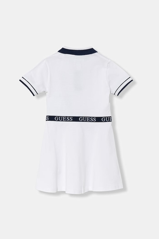 Guess sukienka letnia bawełniana z elastanem K6RK14.K7064.PPY2 biały SS26
