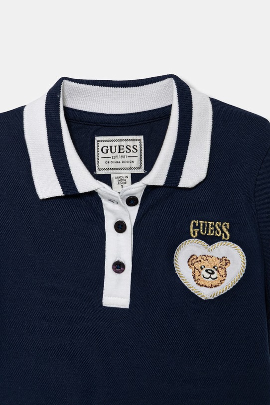 Dziewczynka Guess sukienka letnia bawełniana z elastanem K6RK14.K7064.PPY2 granatowy