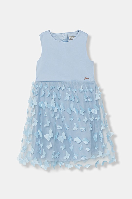 Guess sukienka dziecięca rozkloszowany niebieski K6RK21.KAUH0.PPY2