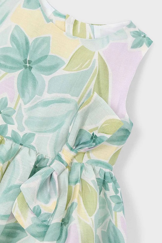 Dievčenské ľanové šaty Mayoral tyrkysová 3913.6A.Mini.PPY2