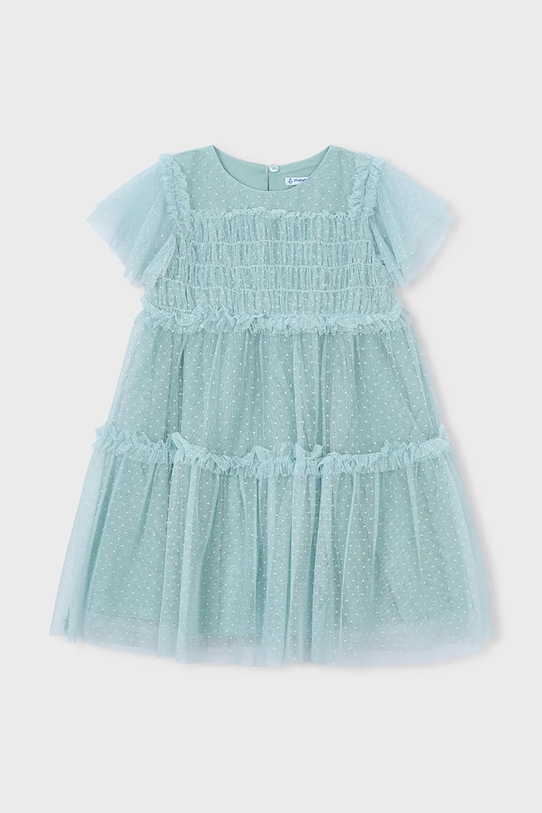 Mayoral vestito bambina 3917.6B.Mini.PPY2 turchese SS26