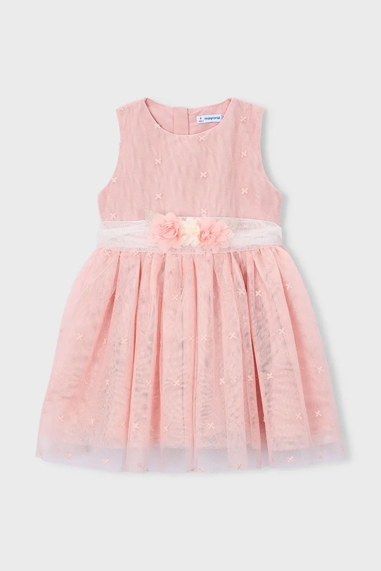 Mayoral sukienka dziecięca tkanina różowy 3919.6B.Mini.PPY2