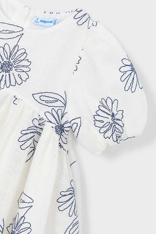 Dievčenské šaty Mayoral biela 3921.6C.Mini.PPY2