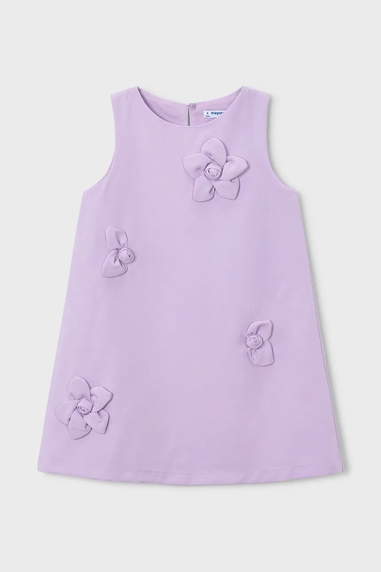 Mayoral sukienka dziecięca tkanina fioletowy 3922.6D.Mini.PPY2