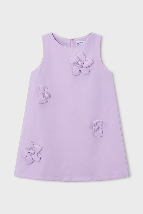 Mayoral sukienka dziecięca tkanina fioletowy 3922.6D.Mini.PPY2