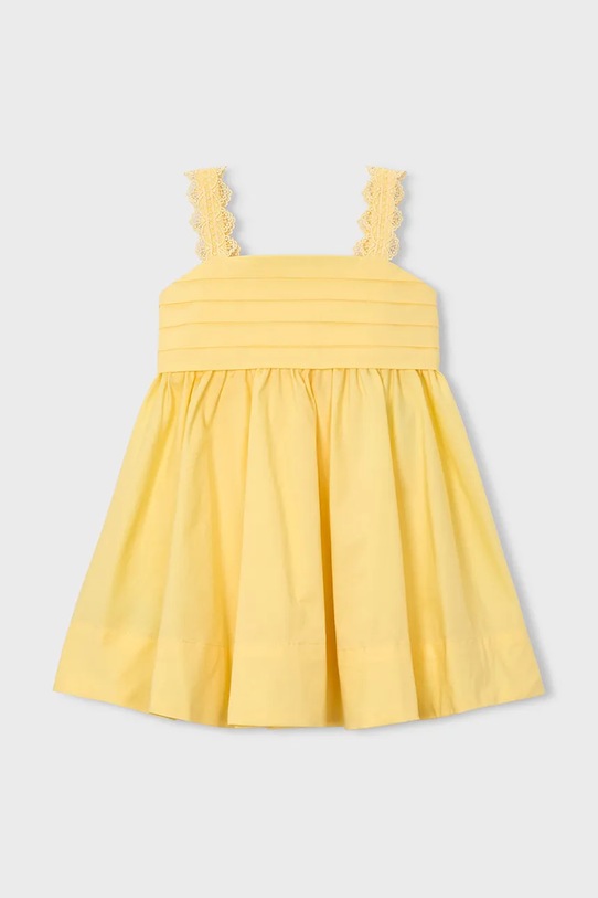 Otroška obleka Mayoral Z elastanom rumena 3926.6D.Mini.PPY2