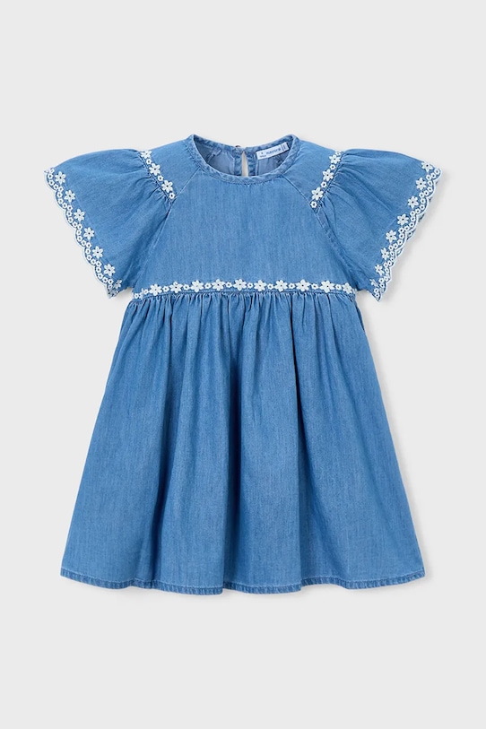 Mayoral sukienka dziecięca 3927.6E.Mini.PPY2 niebieski SS26