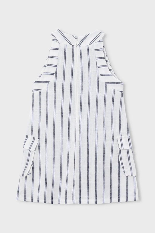 Ľanové šaty pre deti Mayoral 3929.6F.Mini.PPY2 biela SS26