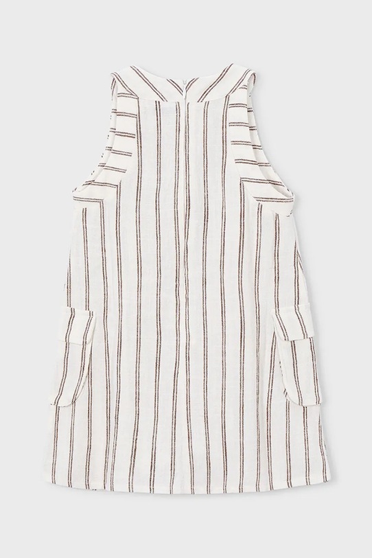 Dziewczynka Mayoral sukienka z domieszką lnu dziecięca 3929.6F.Mini.PPY2 beżowy