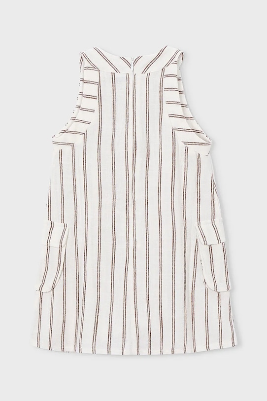 Dziewczynka Mayoral sukienka z domieszką lnu dziecięca 3929.6F.Mini.PPY2 beżowy