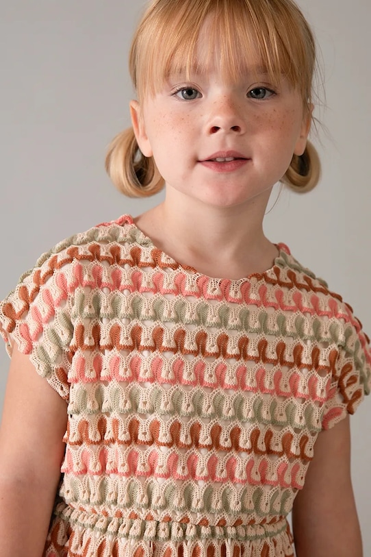 Mayoral sukienka dziecięca 3930.6G.Mini.PPY2 beżowy