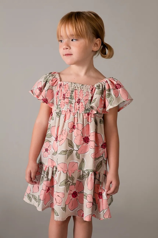 Mayoral sukienka dziecięca rozkloszowany różowy 3932.6G.Mini.PPY2