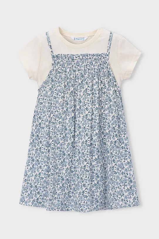 Mayoral sukienka dziecięca rozkloszowany niebieski 3933.6H.Mini.PPY2