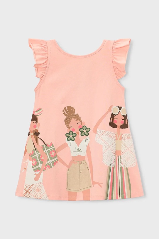 Mayoral sukienka dziecięca z elastanem pomarańczowy 3934.6J.Mini.PPY2