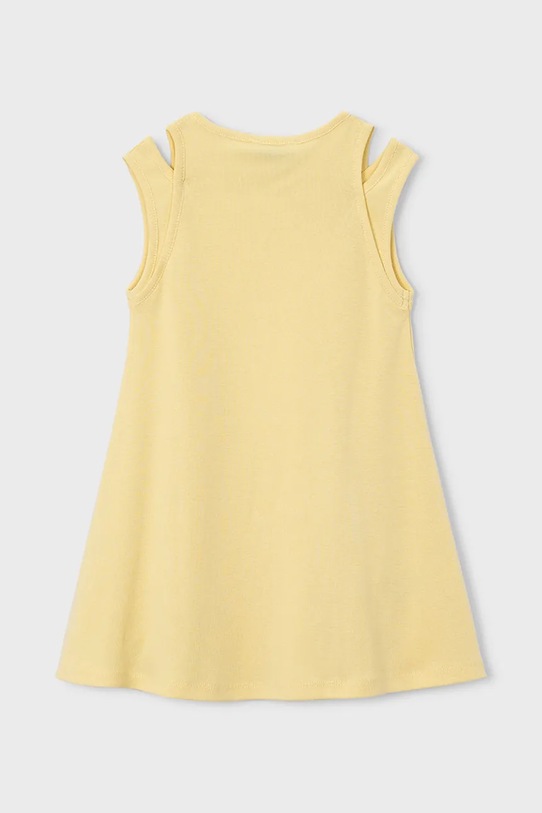 Παιδικό βαμβακερό φόρεμα Mayoral 3938.6K.Mini.PPY2 κίτρινο SS26