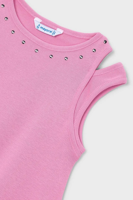 Djevojčice Dječja pamučna haljina Mayoral 3938.6K.Mini.PPY2 roza
