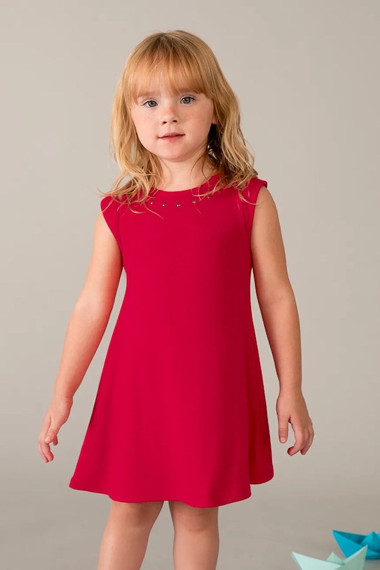 Хлопковое детское платье Mayoral хлопок красный 3938.6K.Mini.PPY2
