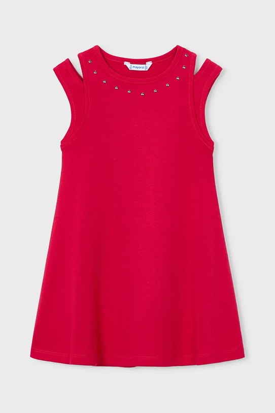 Хлопковое детское платье Mayoral 3938.6K.Mini.PPY2 красный SS26