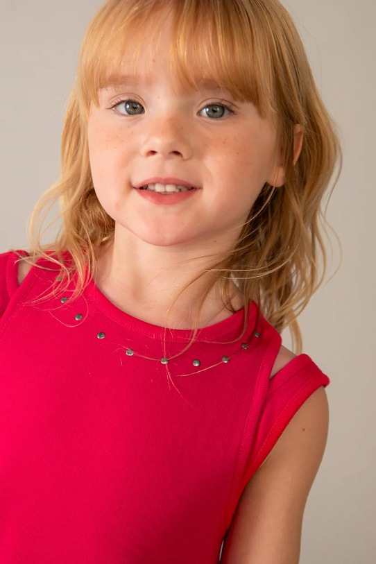 Хлопковое детское платье Mayoral 3938.6K.Mini.PPY2 красный