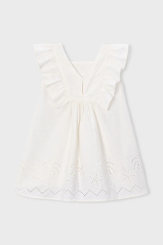 Dječja pamučna haljina Mayoral 3939.6L.Mini.PPY2 bež SS26