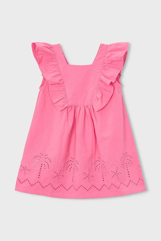 Хлопковое детское платье Mayoral хлопок розовый 3939.6L.Mini.PPY2