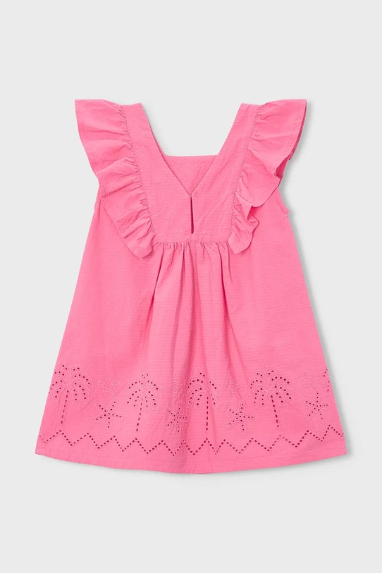 Хлопковое детское платье Mayoral 3939.6L.Mini.PPY2 розовый SS26