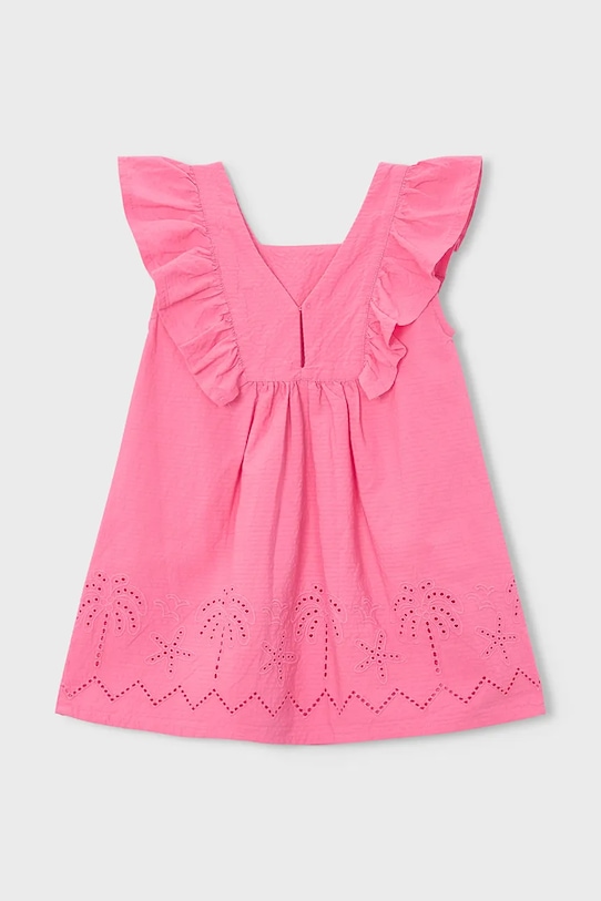 Хлопковое детское платье Mayoral 3939.6L.Mini.PPY2 розовый SS26