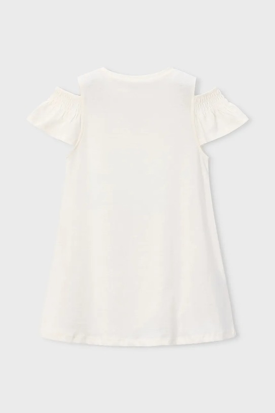 Mayoral sukienka bawełniana dziecięca 3941.6L.Mini.PPY2 biały SS26