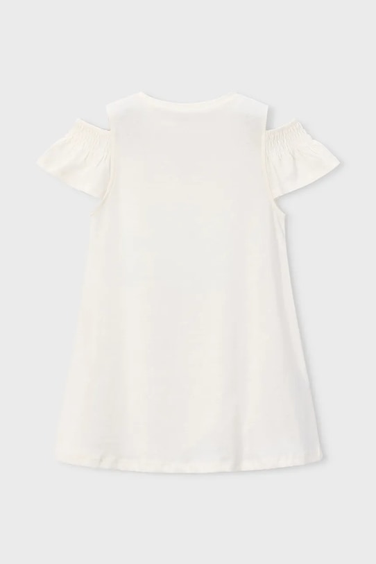 Mayoral sukienka bawełniana dziecięca 3941.6L.Mini.PPY2 biały SS26