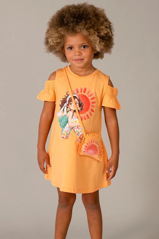 Mayoral sukienka bawełniana dziecięca 3941.6L.Mini.PPY2
