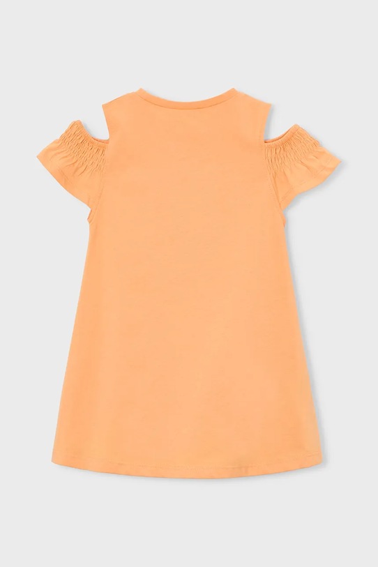 Dziewczynka Mayoral sukienka bawełniana dziecięca 3941.6L.Mini.PPY2 pomarańczowy