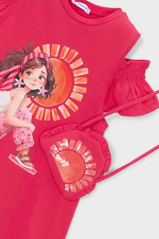 Dziewczynka Mayoral sukienka bawełniana dziecięca 3941.6L.Mini.PPY2 różowy