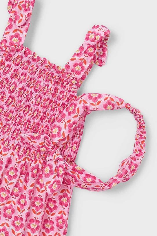 Dziewczynka Mayoral sukienka bawełniana dziecięca 3942.6M.Mini.PPY2 różowy