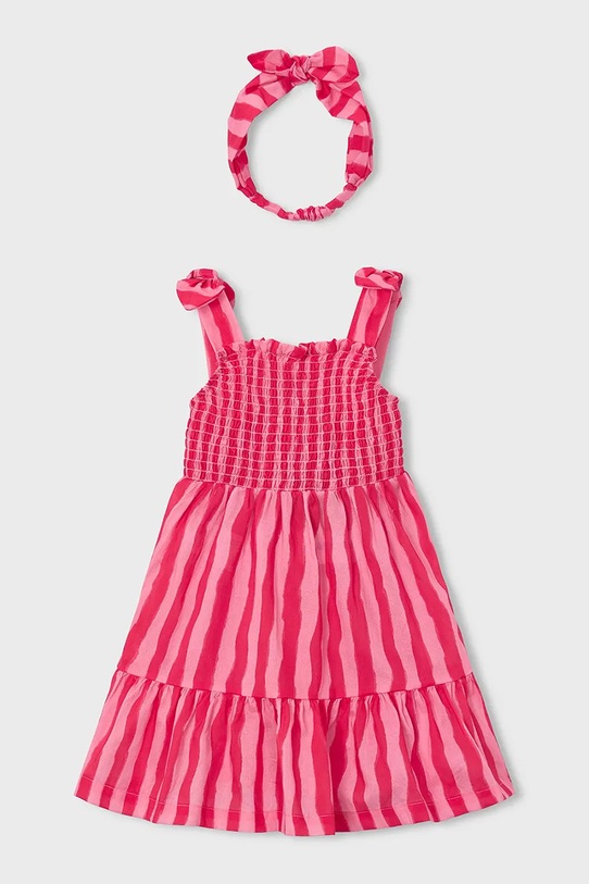 Mayoral rochie din bumbac pentru copii mini roz 3942.6M.Mini.PPY2