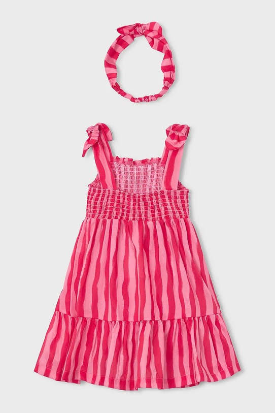 Mayoral rochie din bumbac pentru copii 3942.6M.Mini.PPY2 roz SS26