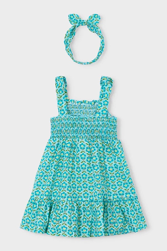 Κοριτσίστικα Παιδικό βαμβακερό φόρεμα Mayoral 3942.6M.Mini.PPY2 μπλε