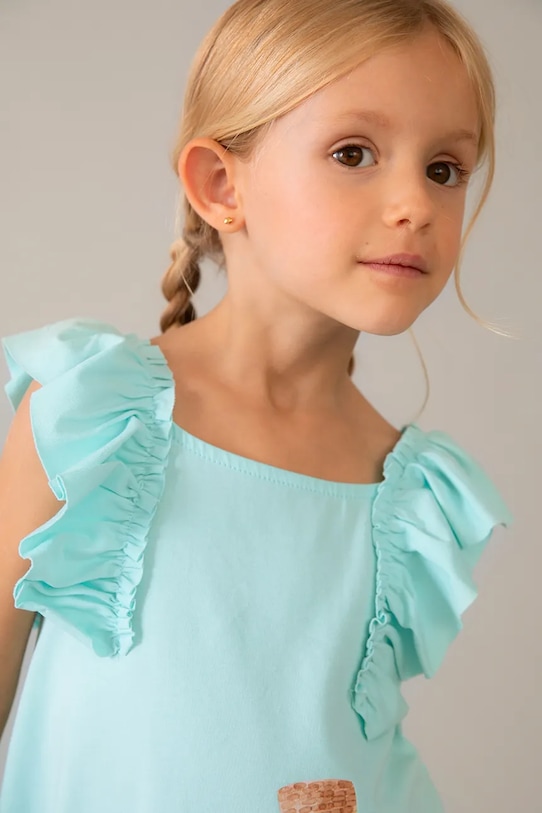 Dievčenské šaty Mayoral 3943.6M.Mini.PPY2 modrá