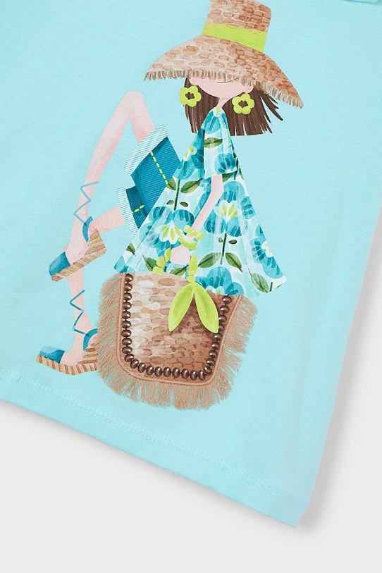 Dievčenské šaty Mayoral modrá 3943.6M.Mini.PPY2