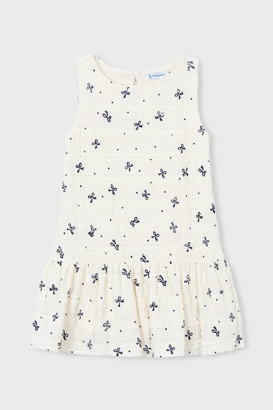 Mayoral sukienka dziecięca 3945.6N.Mini.PPY2 biały SS26