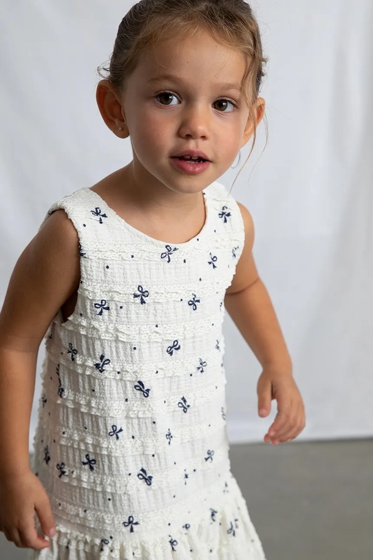 Mayoral sukienka dziecięca 3945.6N.Mini.PPY2 biały